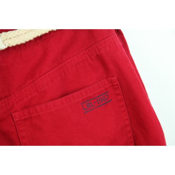 Ralph Lauren Size 14 Pants Nautical Preppy Cotton Sailor Rope Belt Old Money 90s - Picture 10 of 10